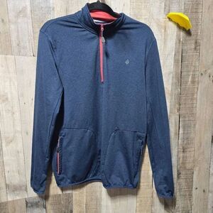 Aspen Navy Fleece 1/4 Zip Fleece Baselayer Sweatshirt Small Outdoor Hiking Climb